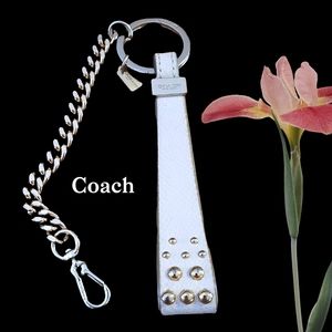COACH Leather Keychain Purse Charm
